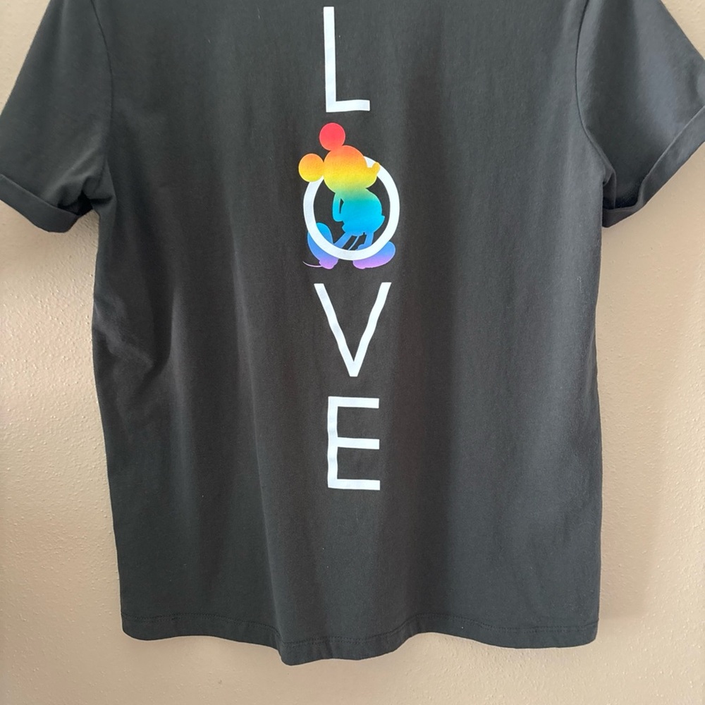 Disney Pride Gray V-Neck T-Shirt - Picture 5 of 6
